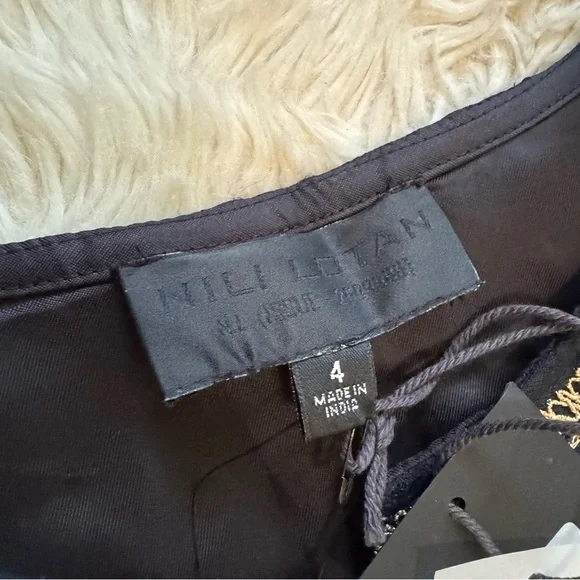 NWT NILI LOTAN Karine Embroidered Will and Silk Blend Tunic - Size 4 - Picture 7 of 9